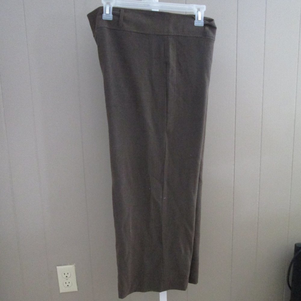 JENNE MAAG Brown Flat Front Wide Waist Stretch Dress Pants/Slacks size 16 NWT